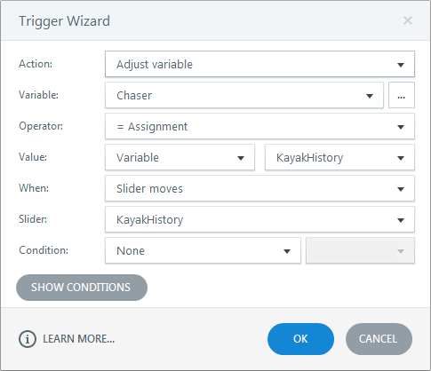 Chaser Variable Trigger