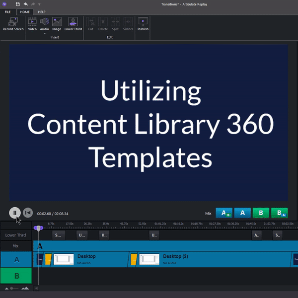 Custom subtitle graphics fade in and out in Replay 360