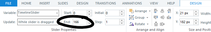 Start 0 End 166 (166 circled with pen) Initial 0 Step 0