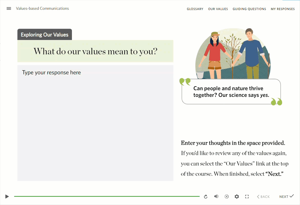 Example animation of a Storyline 360 slide, described in the following paragraph.