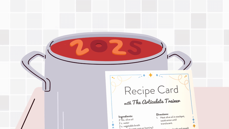 2025 Recipe Card with the Articulate Trainer